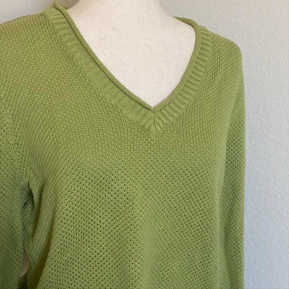 Michael Kors V Neck Cotton Sweater L - Picture 2 of 6